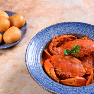 Cua Cà Mau sốt Singapore + bánh bao