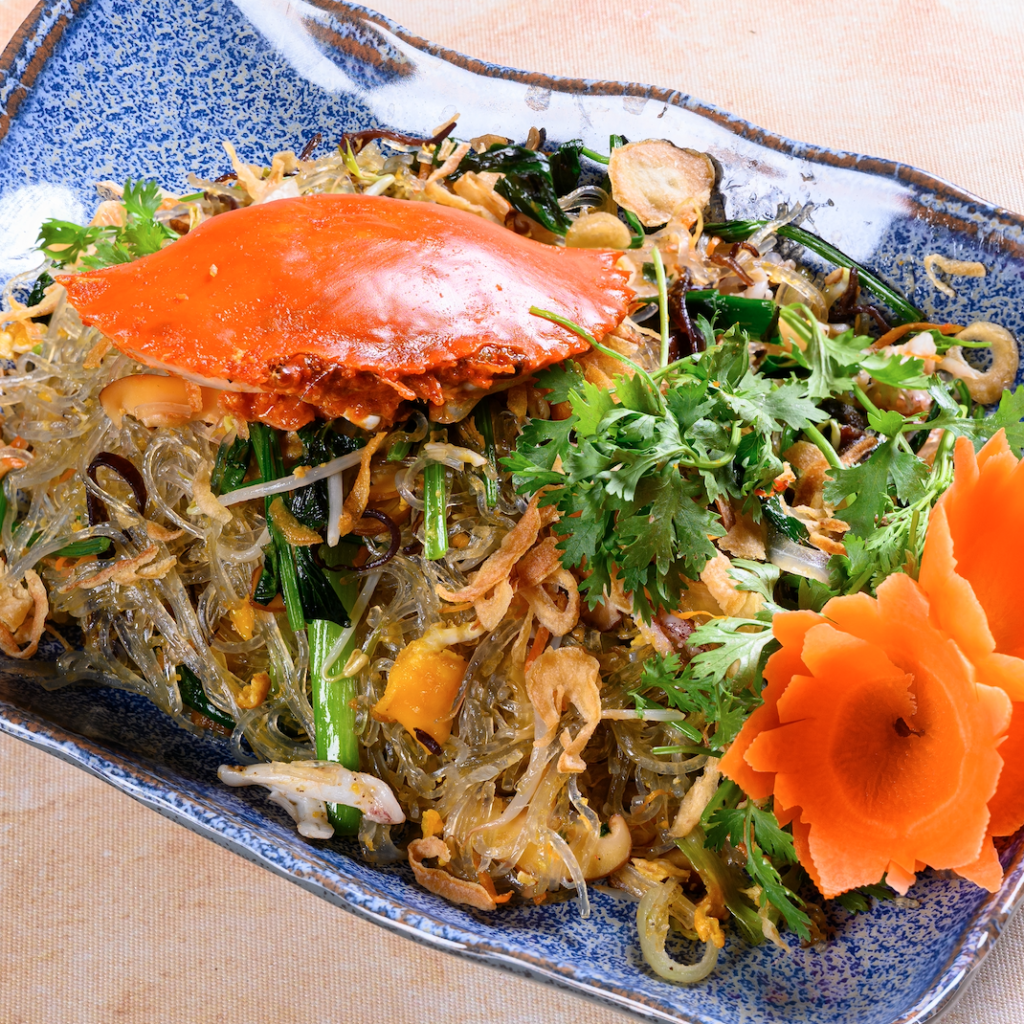 Miến xào thịt cua