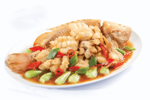 Cá diêu hồng chiên sốt ngũ vị