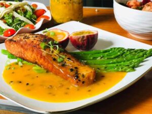 Cá hồi sốt chanh dây