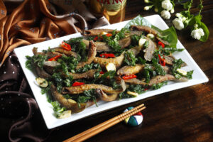 Chạch đồng chiên lá lốt