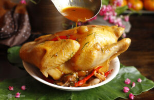 Gà hấp mắm nhĩ 1/2