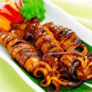 Mực ống nướng sa tế