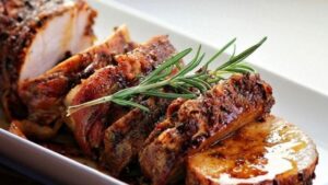 Sườn heo nướng thảo mộc