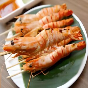 Tôm sú nướng mọi