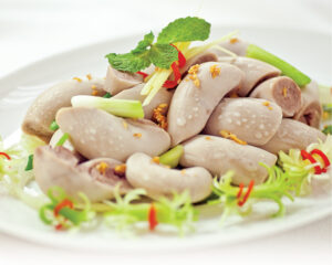 Tràng heo trần gừng hành